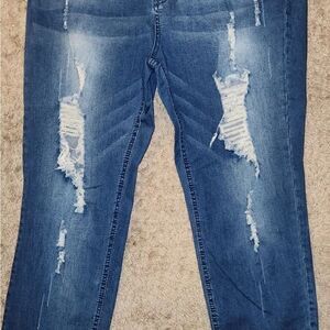 NWT What About Me WAM Jeans Women's 24W Low-Rise Skinny Cotton Blend Denim